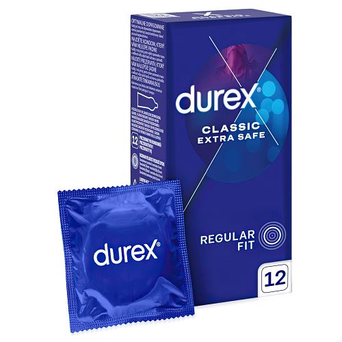 Durex Classic Extra Safe grubsze wzmocnione prezerwatywy 12 szt - 78404279