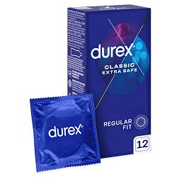 Durex Classic Extra Safe grubsze wzmocnione prezerwatywy 12 szt - 78404279