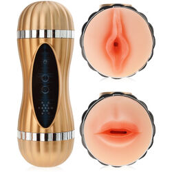 Dwustronny masturbator w tubie sztuczna pochwa i usta do loda - 71980369