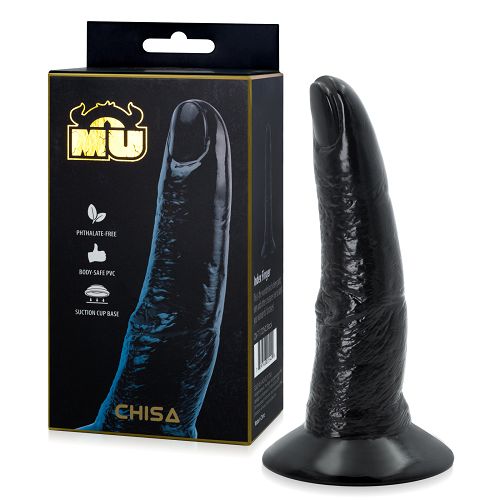 Czarne dildo fantasy Palec Tytana 16 cm z przyssawką - 78467482