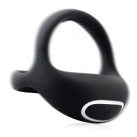 Czarny wibrujący pierścień erekcyjny sterowany aplikacją - 76422656 - 4