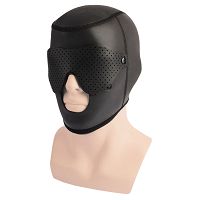 Skórzana maska z opaską na oczy do sesji BDSM i odgrywania scen - 77039546 - 2