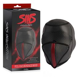 Skórzana maska z opaską na oczy do sesji BDSM i odgrywania scen - 77039546