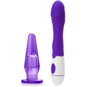 Zestaw dla kobiet wibrator + mały korek analny - 78755884