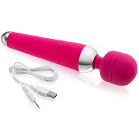 Silikonowy masażer - wibrator 10 programów - podświetlany led - 50286566 - 2