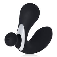 Wibrujący czarny masażer prostaty z wypustką 11 programów + pilot - 76085600 - 3