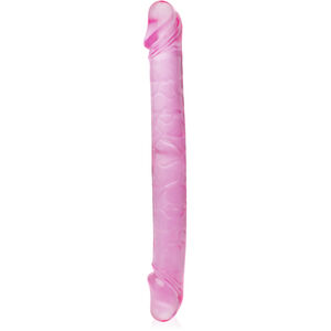 Żelowe dildo z dwoma końcówkami penis dla dwojga - 78423200