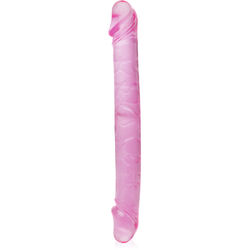 Żelowe dildo z dwoma końcówkami penis dla dwojga - 78423200