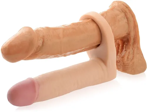 Strap-on analny dildo zakładane na penisa podwójna penetracja – 76996552