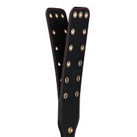 Rebellion podwójna skórzana packa BDSM z ozdobnymi nitami 38 cm - 75976761 - 5
