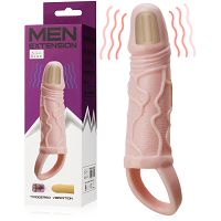 Samowibrująca nakładka na penisa pogrubia wydłuża pieści - 77248994 - 3