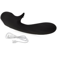 Gładki wibrator ze stymulatorem łechtaczki - 75144642 - 2