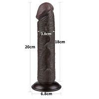 Dildo 20 cm superrealistyczny penis z przesuwną skórą - 70314466 - 3