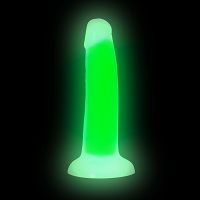 Zielone fluorescencyjne dildo penis 14 cm świeci w ciemności - 74750883 - 2