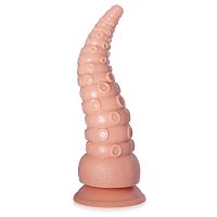 Giętkie teksturowane cieliste dildo 21 cm w kształcie macki - 79291470 - 3