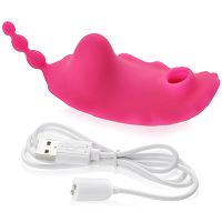 Ssąco-wibrujący masażer do majtek wibrator sterowany aplikacją 9 funkcji - 70095280 - 3