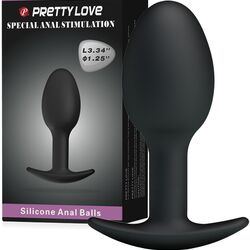 Drgający korek analny z manualną wibracją silikonowy anal plug - 75531161