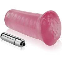 Żelowa pochwa z wibracjami i tunelem rozkoszy zapewnia wiele intensywnych doznań - 51732700 - 2