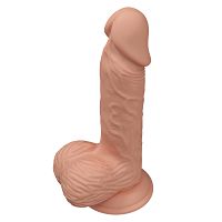 Miękkie cielkiste realistyczne dildo na przyssawce 20,5 cm - 77370387 - 5