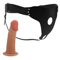 Realistyczny strap - on regulowane pasy dildo 17,5 cm - 74960141 - 4