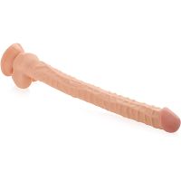 Sztuczny penis - długi 42 cm - dong, żelowe dildo na przyssawce - 75657995 - 2
