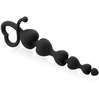 Łańcuszek masujący anusa i pochwę z koralikami w kształcie serca - 58112366 - 2