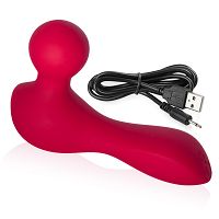 Czerwony mini masażer dla kobiet wand 10 opcji wibracji - 78493416 - 6