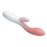 Miękki silikonowy wibrator z wypustką do łechtaczki - 70124072 - 3
