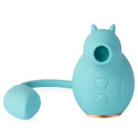 Wibrujący chomik z ssącym masażerem 100 funkcji niebieski - 72947060 - 2