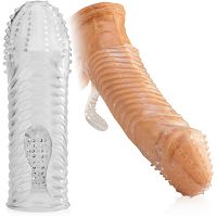 Nakładka na penisa cienka jak prezerwatywa stymulująca nasadka – 70001409 - 3