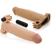 Nakładka na penisa +5cm z wibracjami i masującymi wypustkami 72884604 - 7