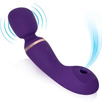 Mocny masażer 2w1 wand + powietrzna stymulacja 70 programów - 78668510 - 3