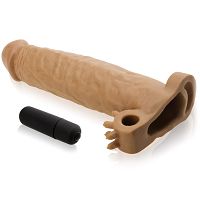 Nakładka na penisa 5 cm z wibracjami i masującymi wypustkami -70649966 - 4