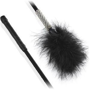 Duże eleganckie piórko ozdobione diamencikami - 76769518