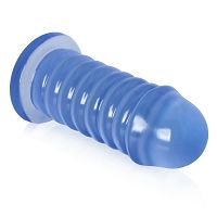 Grube dildo 6,5 cm średnicy niebieski anal plug XXL - 71836807 - 2