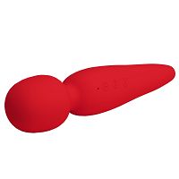 Czerwony super miękki silikonowy masażer WAND 35 wibracji - 71585612 - 3