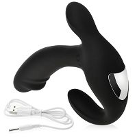 Masażer prostaty i krocza - 100 opcji pieszczot - sterowany pilotem z dwoma silnikami - 75297532 - 3