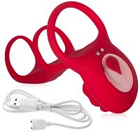 Wibrująca nakładka na penisa z wypustką do łechtaczki - 76849526 - 4