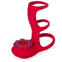 Wibrująca nakładka na penisa z wypustką do łechtaczki - 76849526 - 5