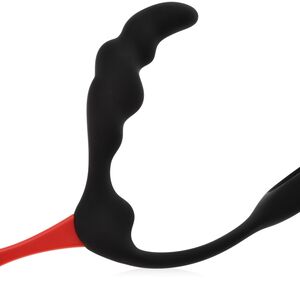 Anatomiczny masażer prostaty z erekcyjnym pierścieniem na penisa - 79955929