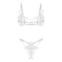 Obsessive Luise Sublim luksusowy biały komplet bielizny - 75763944 - 2