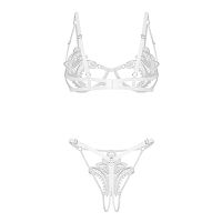 Obsessive Luise Sublim luksusowy biały komplet bielizny - 75763944 - 3