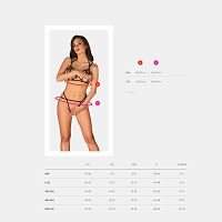 Obsessive otwarty komplet bielizny z paseczków Badossa - 72645056 - 5