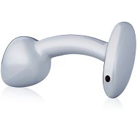 Stalowy wygięty korek analny 3,6 cm średnicy - 72216566 - 3