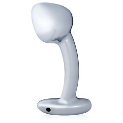 Stalowy wygięty korek analny 3,6 cm średnicy - 72216566