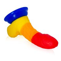 Tęczowe dildo 14 cm sztuczny penis pride friendly LGBT - 72241371 - 2