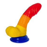 Tęczowe dildo 14 cm sztuczny penis pride friendly LGBT - 72241371 - 3