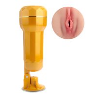 Realistyczna sztuczna pochwa Lara z regulowaną przyssawką i wibracjami - 71423197 - 4