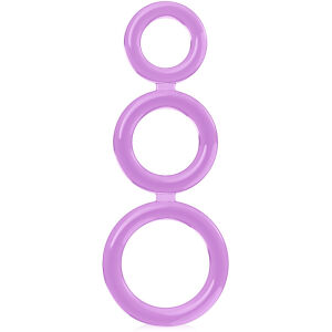Mega rozciągliwy potrójny pierścień na penisa i jądra - ring erekcyjny - 71660373