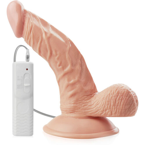 Realistyczny wibrator zakrzywiony penis dildo na przyssawce - 70410366